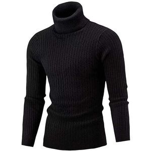 𝅺men's DeTo Slim Fit Turtleneck T-Shirt Black